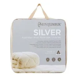 Mini Jumbuk MiniJumbuk Silver 750 GSM Australian Wool Underlay White