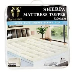 Ramesses 1200 GSM Sherpa Mattress Topper White