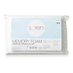 Soren Charcoal Infused Memory Foam Pillow White Standard