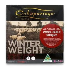 Onkaparinga 500GSM Australian Made Wool Quilt King Bed King