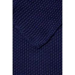 Jane Lamerton Home Jane Lamerton Porto 130x170cm Cotton Knitted Throw Ink 130 X 170 Cm