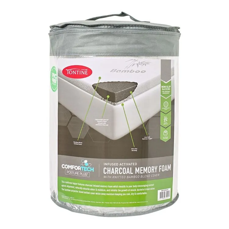 Tontine Comfortech Charcoal Infused Memory Foam Topper 4 Tontine Comfortech Charcoal Infused Memory Foam Topper - Image 2