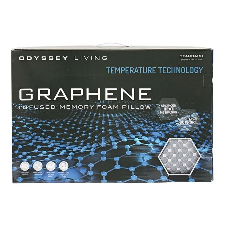 Odyssey Living Graphene Infused Memory Foam Pillow Standard Standard 4 Odyssey Living Graphene Infused Memory Foam Pillow Standard Standard - Image 2
