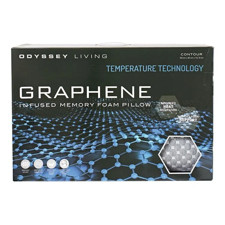 Odyssey Living Graphene Infused Memory Foam Pillow Contour Standard 4 Odyssey Living Graphene Infused Memory Foam Pillow Contour Standard - Image 2