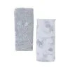Bubba Blue 2 Pack Muslin Wraps With Milestone Cards Grey -Deals Bedding Store 609356 C 0020 00 2