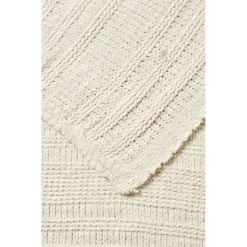 Shaynna Blaze Cottesloe 130x170cm Chenille Throw Cream