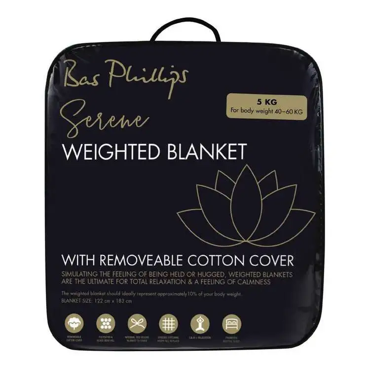 Bas Phillips Cotton Cover Weighted Blanket 7kg Oatmeal 3 Bas Phillips Cotton Cover Weighted Blanket 7kg Oatmeal