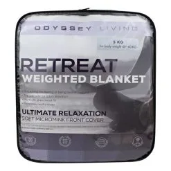 Odyssey Living Weighted Blanket 9kg Charcoal -Deals Bedding Store 623247 C 0010 00