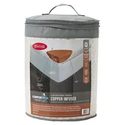 Tontine Comfortech Copper Infused Memory Foam Mattress Topper Queen Bed Queen