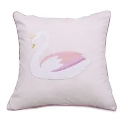 Bubba Blue Swan Princess Sheet Set Cushion 40x40cm Pink 40 X 40 Cm