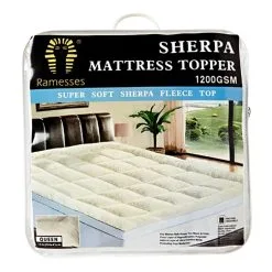 Ramesses Sherpa Topper King Single Bed White King Single