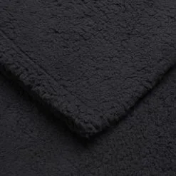Soren Teddy Fleece Throw 130 X 170 Cm Midnight 130 X 170 Cm