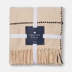 Shaynna Blaze Chester Throw 130x170cm Natural 130 X 170 Cm -Deals Bedding Store 632916 C 0101 00