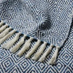 Shaynna Blaze Sterling Throw 130x170cm Blue 130 X 170 Cm