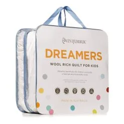 Mini Jumbuk MiniJumbuk Dreamers Kids Wool Rich Quilt White -Deals Bedding Store 633960 C 0100 00 2