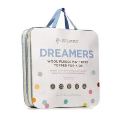 Mini Jumbuk MiniJumbuk Dreamers Kids Wool Fleece Mattress Topper White -Deals Bedding Store 633967 C 0100 00 2