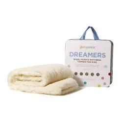 Mini Jumbuk MiniJumbuk Dreamers Kids Wool Fleece Mattress Topper White -Deals Bedding Store 633967 C 0100 00
