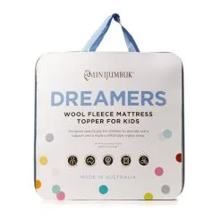 Mini Jumbuk MiniJumbuk Dreamers Kids Wool Fleece Mattress Topper White