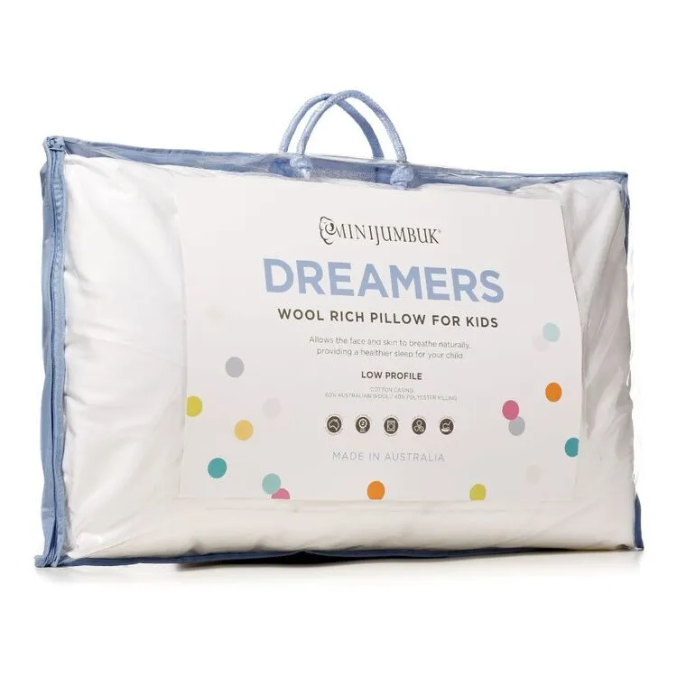 Mini Jumbuk MiniJumbuk Dreamers Kids Wool Rich Pillow Low Profile White Standard 6 Mini Jumbuk MiniJumbuk Dreamers Kids Wool Rich Pillow Low Profile White Standard - Image 4