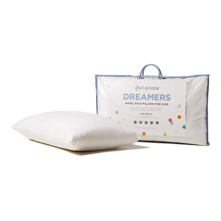 Mini Jumbuk MiniJumbuk Dreamers Kids Wool Rich Pillow Low Profile White Standard 7 Mini Jumbuk MiniJumbuk Dreamers Kids Wool Rich Pillow Low Profile White Standard - Image 5