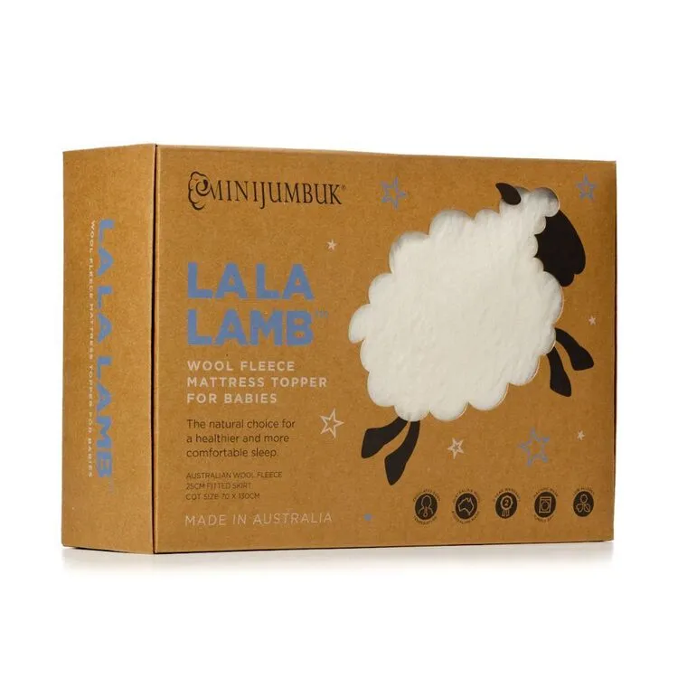 Mini Jumbuk MiniJumbuk La La Cot Wool Fleece Mattress Topper White 6 Mini Jumbuk MiniJumbuk La La Cot Wool Fleece Mattress Topper White - Image 4