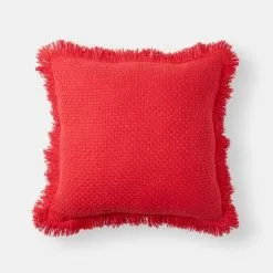 Chyka Home Chyka Parker Woven Cushion 50x50cm Calypso Coral 50 X 50 Cm