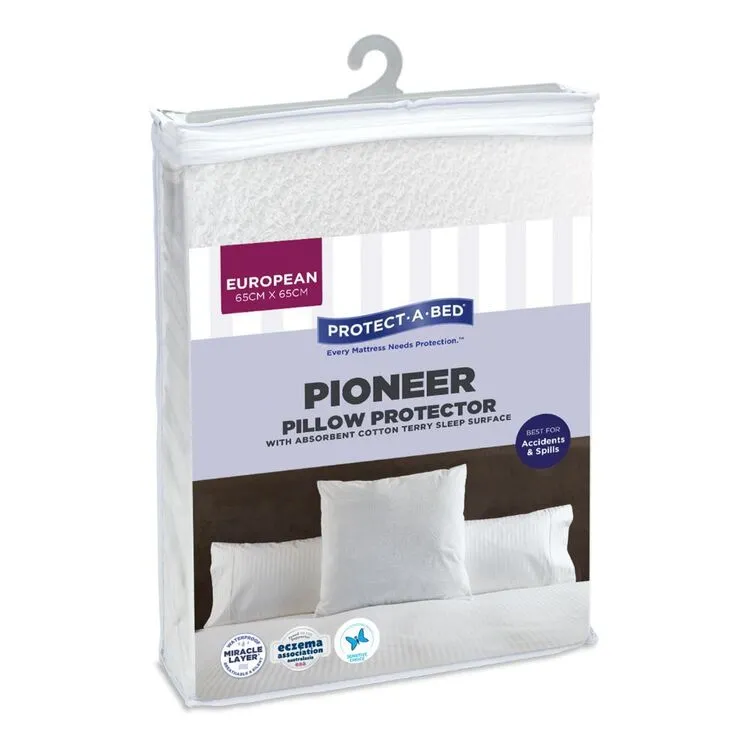 Protect A Bed Protect-A-Bed Pioneer Cotton Terry Pillow Protector White 3 Protect A Bed Protect-A-Bed Pioneer Cotton Terry Pillow Protector White