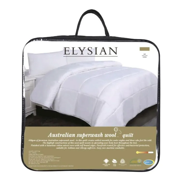 Elysian 450 GSM Australian Superwash Wool Quilt Super King Deals
