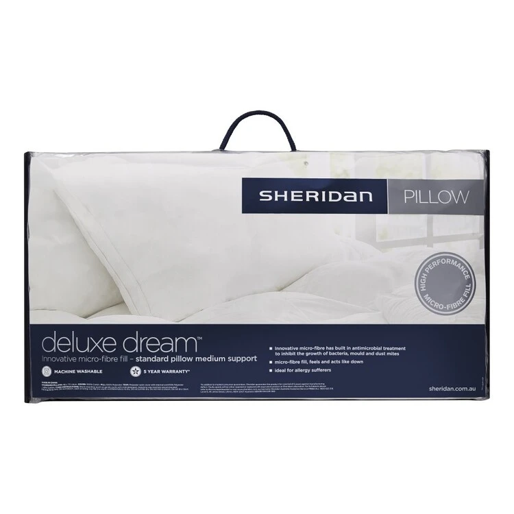 Sheridan Deluxe Dream Pillow Medium White Standard 3 Sheridan Deluxe Dream Pillow Medium White Standard