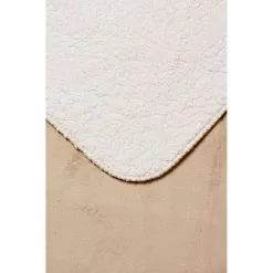 Elysian Tufted Fleece Blanket Queen Bed Sand Queen