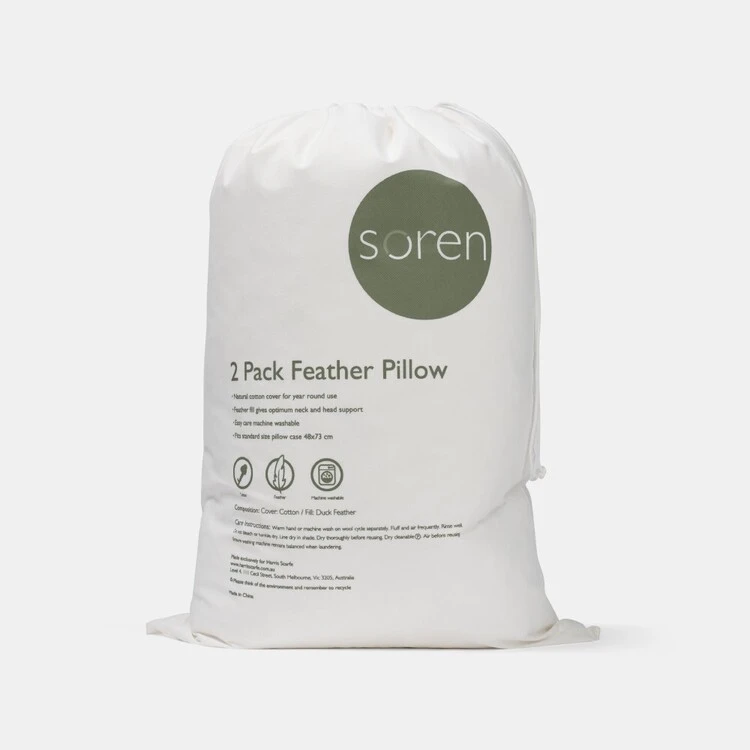 Soren Feather Pillow 2 Pack 3 Soren Feather Pillow 2 Pack