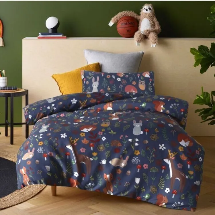 Happy Kids Nature's Forest Glow In The Dark Quilt Cover Set Multicoloured 3 Happy Kids Nature's Forest Glow In The Dark Quilt Cover Set Multicoloured