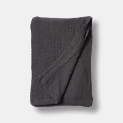 Bas Phillips Waffle Blanket Charcoal