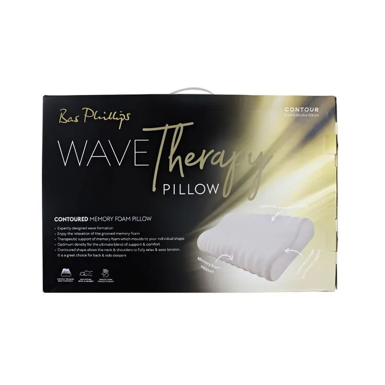 Bas Phillips Wave Therapy Memory Foam Pillow White 3 Bas Phillips Wave Therapy Memory Foam Pillow White