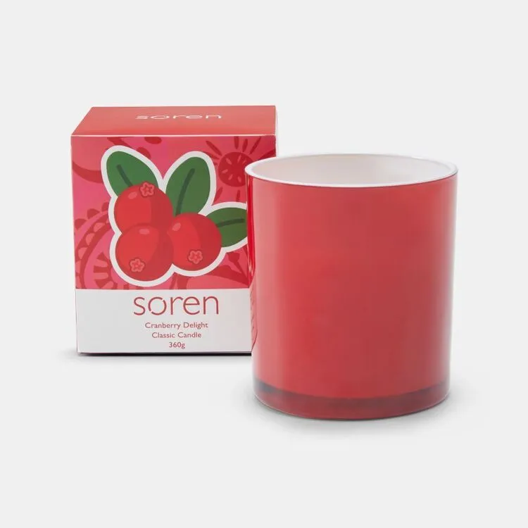 Soren Cranberry Delight Candle 360 G 3 Soren Cranberry Delight Candle 360 G