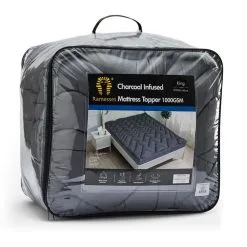 Ramesses 1000 GSM Charcoal Infused Mattress Topper Queen Bed Charcoal Queen