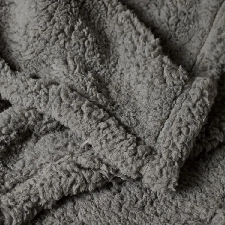 Soren Teddy Fleece Extra Large Throw Charcoal 160 X 210 Cm 3 Soren Teddy Fleece Extra Large Throw Charcoal 160 X 210 Cm