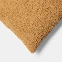Soren Teddy Fleece Cushion Caramel 45 X 45 Cm