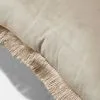 Elysian Velvet Fringe Cushion Linen 50 X 50 Cm -Deals Bedding Store BP647422001 linen 2