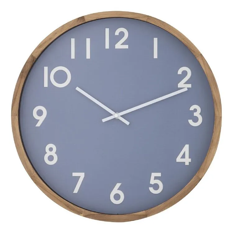 Amalfi Leonard Wall Clock Blue/White/Natural 41.5x5.5x41.5cm 3 Amalfi Leonard Wall Clock Blue/White/Natural 41.5x5.5x41.5cm