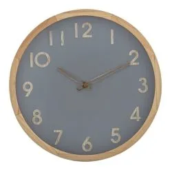 Amalfi Riley Wall Clock Natural/Grey 32.5x32.5cm