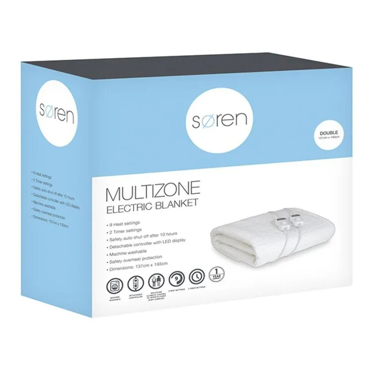 Soren Multizone Electric Fitted Blanket Double Bed 4 Soren Multizone Electric Fitted Blanket Double Bed - Image 2