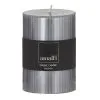 Amalfi Ribbed Unscented Pillar Candle Grey -Deals Bedding Store SP 625780