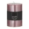 Amalfi Ribbed Unscented Pillar Candle Pink