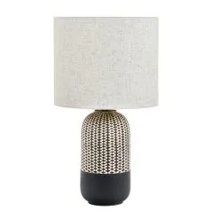 Amalfi River Table Lamp Black/Natural