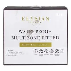 Elysian Waterproof Multizone Electric Blanket With 9 Heat Settings Queen Bed GWPEB-Q -Deals Bedding Store SP 628187