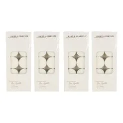 Maine & Crawford 10 Pack Tealights White 6 Hours Non-Scented 19x8x2cm