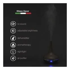 Milano Ultrasonic Aroma Diffuser Dark Wood 7 Milano Ultrasonic Aroma Diffuser Dark Wood -Deals Bedding Store SP 632386 4