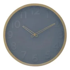 Emporium Hildie Wall Clock 30.5x4.1x30.5cm Blue/Natural