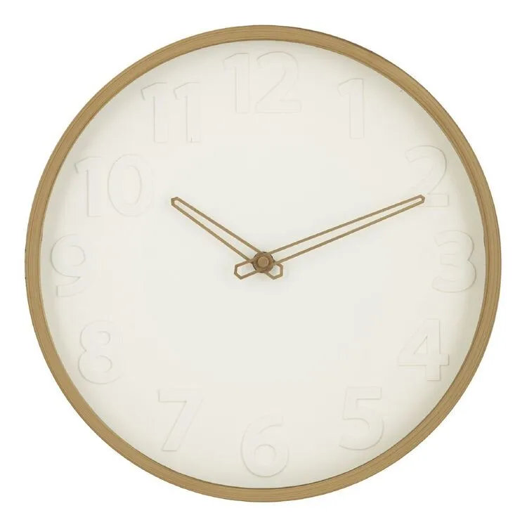 Emporium Hildie Wall Clock 30.5x4.1x30.5cm White 3 Emporium Hildie Wall Clock 30.5x4.1x30.5cm White